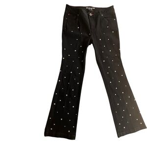 Peace Love World Women’s Jeans Size 12 NEW Dark Blue Bootcut Studded Nice!